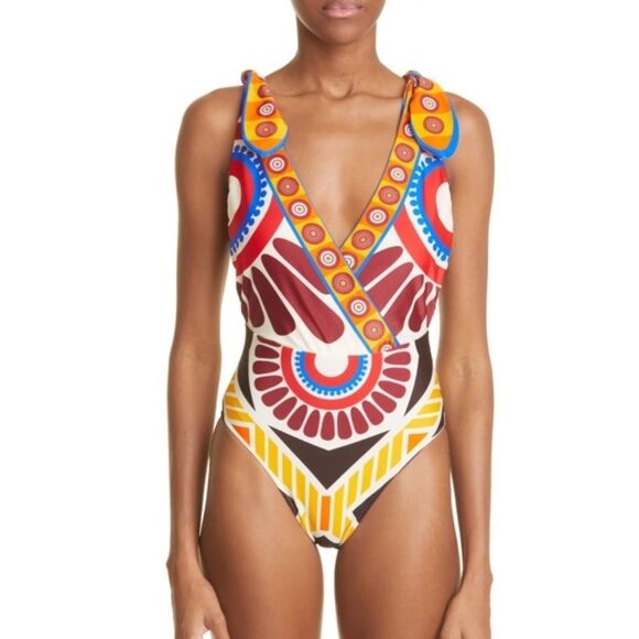 La DoubleJ Hazzard Swimsuit in Solar Placee XS $420 NWT Multicolor Print - Picture 11 of 16